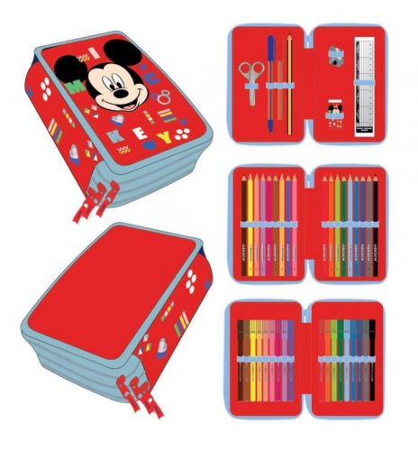 Disney Mickey  gefülltes 3-stöckiges Federmäppchen