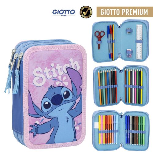 Disney Lilo und Stitch Hibiscus gefülltes Federmäppchen 3 Etagen