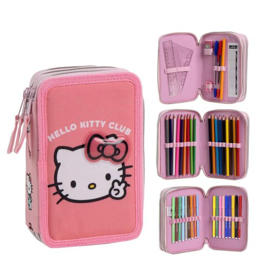 Hello Kitty Club gefülltes Federmäppchen mit 3 Etagen