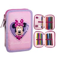 Disney Minnie  Heart zwei-etagiges gefülltes Mäppchen