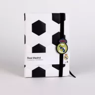 Real Madrid Ball gepolstertes Notizbuch, liniertes Notizbuch
