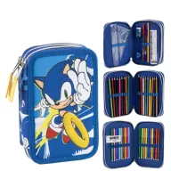   Sonic the Hedgehog Power Run gefülltes 3-stöckiges Federmäppchen Giotto
