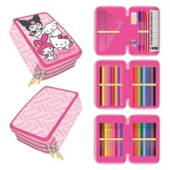   Hello Kitty Kawaii Cuties 3-stöckiges gefülltes Federmäppchen Giotto