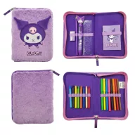   Hello Kitty Kuromi Purple gefülltes 2-stöckiges Plüschfedermäppchen