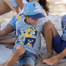 Bluey Mosaic Kinder Kurzarmshirt, Oberteil 2 Jahre / 92 cm