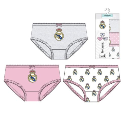 Real Madrid Pink Kinderunterwäsche, Slips 3 Stück/Paket 2 - 8 Jahre / 92 - 128 cm