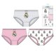 Real Madrid Pink Kinderunterwäsche, Slips 3 Stück/Paket 2 - 8 Jahre / 92 - 128 cm