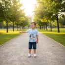Bluey Smile Kinderkurzes T-Shirt, Oberteil 3 - 6 Jahre / 98 - 116 cm