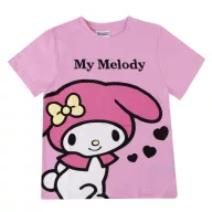   Hello Kitty My Melody Pink Kinder Kurzarm T-Shirt, Oberteil 6 - 12 Jahre / 116 - 152 cm