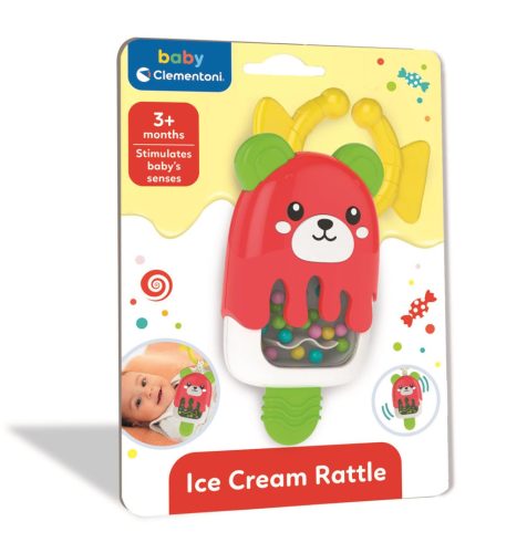 Farbe Teddy Eiscreme Babyrassel Clementoni