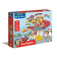   Farbe Fun Feuerwehrstation Entwicklungsset mit Überschlagauto Clementoni