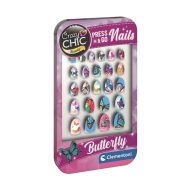 Crazy Chic Butterfly Clementoni Kunstnagelset