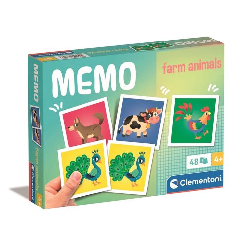 Tiere Farm 48-teiliges Gedächtnisspiel Clementoni