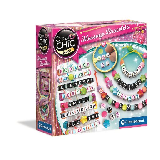 Crazy Chic Message kreatives Armbandherstellungsset Clementoni