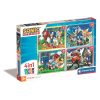 Sonic the Hedgehog Save the Day 4-in-1 Puzzle Clementoni