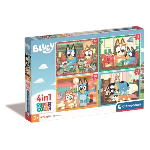 Bluey Play All Day 4-in-1 Puzzle Clementoni