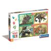 Tiere Baby Cuddles 4 in 1 Puzzle Clementoni