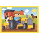 Fahrzeug Busy at Work Baufahrzeuge 4-in-1 Puzzle Clementoni