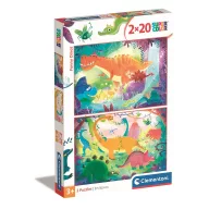 Dinosaurier Funny 2x20 Teile Puzzle Clementoni