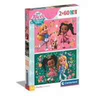   Alice im Wunderland Flowers Disney Alice Wunderland Bäckerei 2x60-teiliges Clementoni Puzzle
