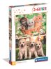 Tiere Brothers in Fur 2x60-teiliges Puzzle Clementoni