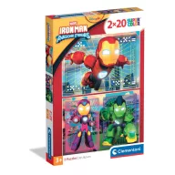   Avengers Hero Squad Iron Man und Superteam 2x20 Teile Puzzle Clementoni