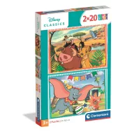 Disney Classics Funny Time 2x20-teiliges Puzzle Clementoni