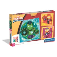   Avengers Hero Squad Iron Man und Sein Super Team 3x48 tlg. Puzzle von Clementoni