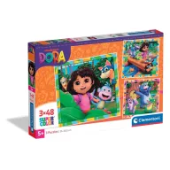 Dora the Explorer Jungle Quest Clementoni 3x48 Teile Puzzle