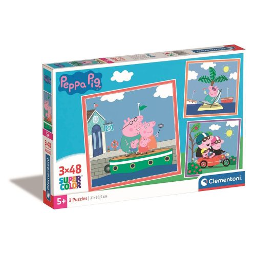 Peppa Wutz Relaxing 3x48 Stk. Puzzle Clementoni