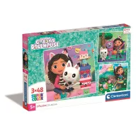   Gabby's Dollhouse Playland 3x48 Stück Puzzle Clementoni