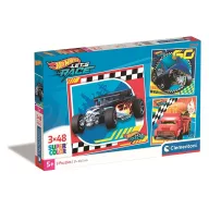 Hot Wheels Go 3x48 Teile Clementoni Puzzle