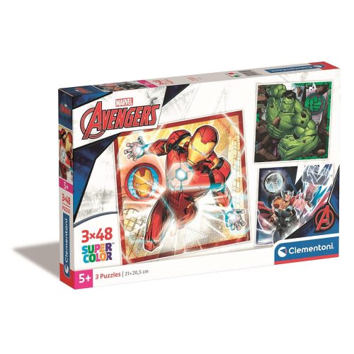 Avengers Superheroes 3x48-teiliges Puzzle Clementoni