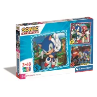   Sonic the Hedgehog Doctor Eggman 3x48 Stück Puzzle Clementoni