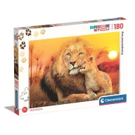   Tiere Löwe Unerwartete Umarmung 180-teiliges Puzzle Clementoni