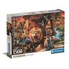 Tiere Tribal Society 1500 Teile Compact Puzzle Clementoni