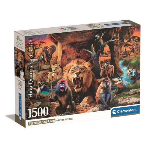 Tiere Tribal Society 1500 Teile Compact Puzzle Clementoni
