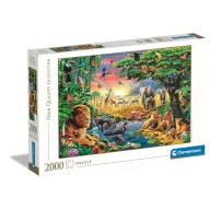   Tiere African Gathering Safari 2000-teiliges Puzzle Clementoni
