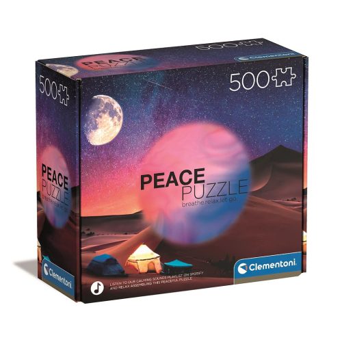 Farbe Starry Night Wüstenfriedenspuzzle mit 500 Teilen von Clementoni