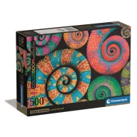 Farbe Curly Tails 500 Stücke Compact Puzzle Clementoni