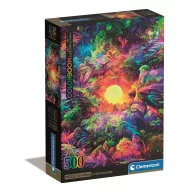   Farbe Psychedelic Dschungel 500-teiliges Compact Puzzle Clementoni
