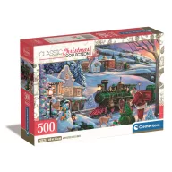 Weihnachten Train 500-teiliges Compact Puzzle Clementoni