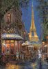 Städte Night at Eiffel Café Paris 500-teiliges Compact Puzzle Clementoni