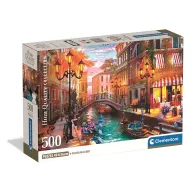   Städte Venice Sunset Italien 500 Stück Compact Puzzle Clementoni