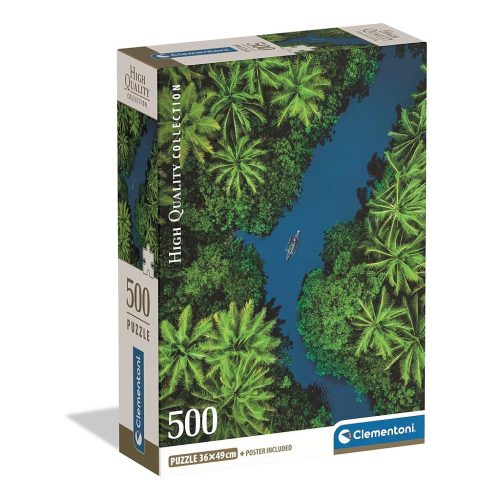 Farbe Aerial View Tropischer Fluss 500-teiliges Compact Puzzle Clementoni