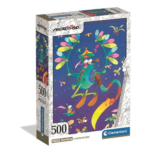 Farbe Mordillo 500-teiliges Compact-Puzzle Clementoni