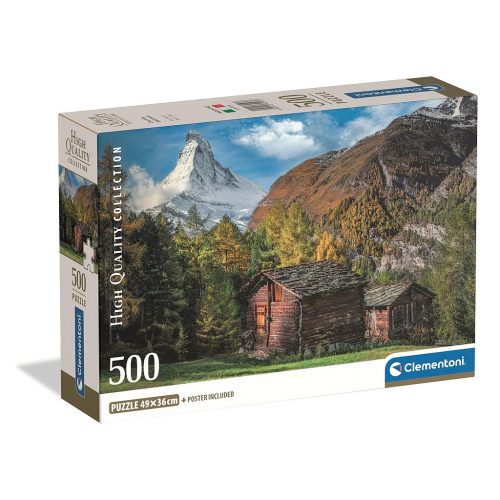 Farbe Charming Matterhorn Berglandschaft 500-teiliges Compact Puzzle Clementoni