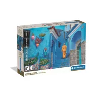   Städte Blue Street of Chefchaouen Marokko 500 Teile Puzzle Clementoni