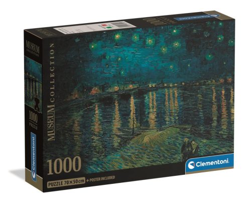 Kunst Starry Night Over the Rhône 1000-teiliger Compact-Puzzle Clementoni