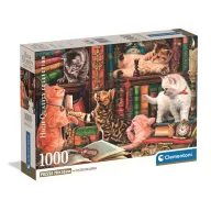   Katze Curious Whiskers 1000-teiliges Compact-Puzzle Clementoni